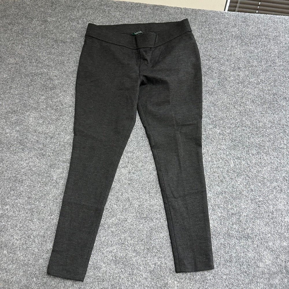 Lauren Ralph Lauren Leggings Womens Size XL Grey Viscose Stretch Slim Fit Pants